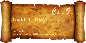 Csuti Ildikó névjegykártya