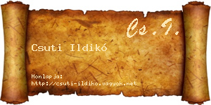 Csuti Ildikó névjegykártya