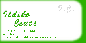 ildiko csuti business card